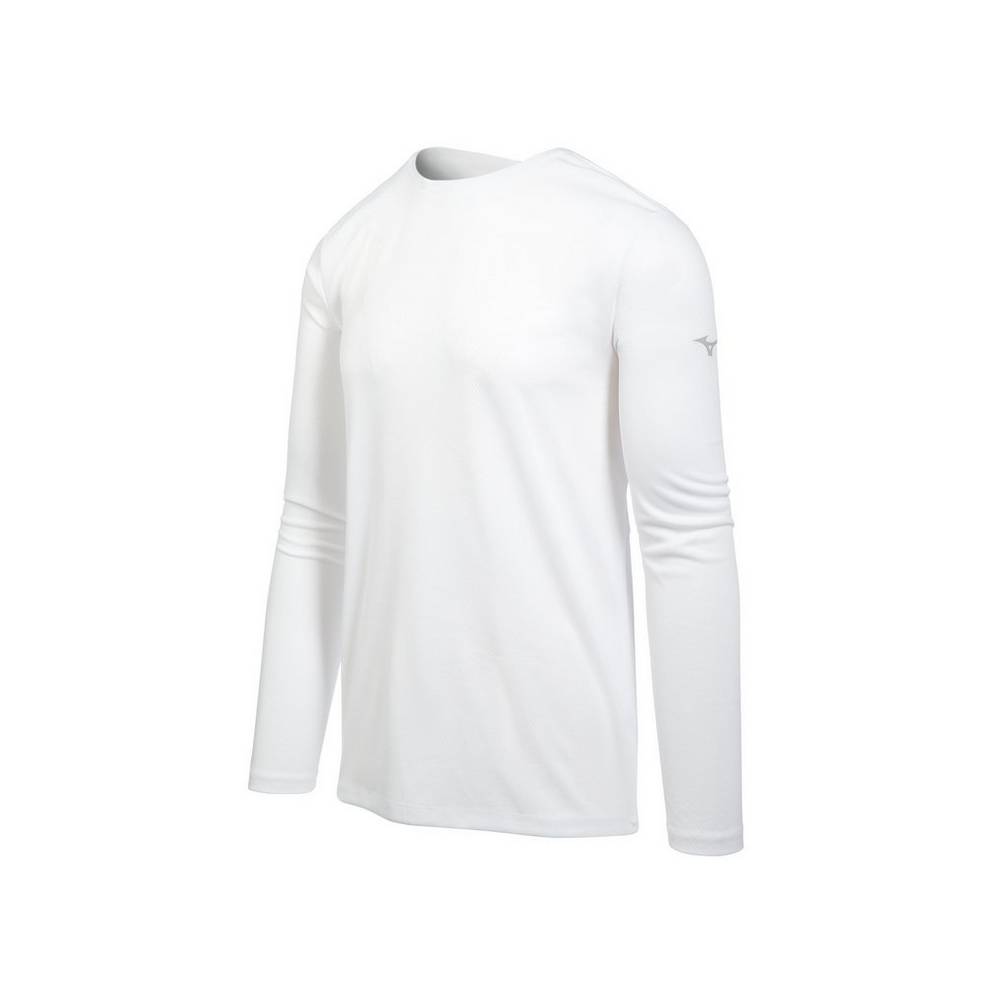 Maglietta Mizuno Long Sleeve Uomo - Bianche - 81650-OYKI